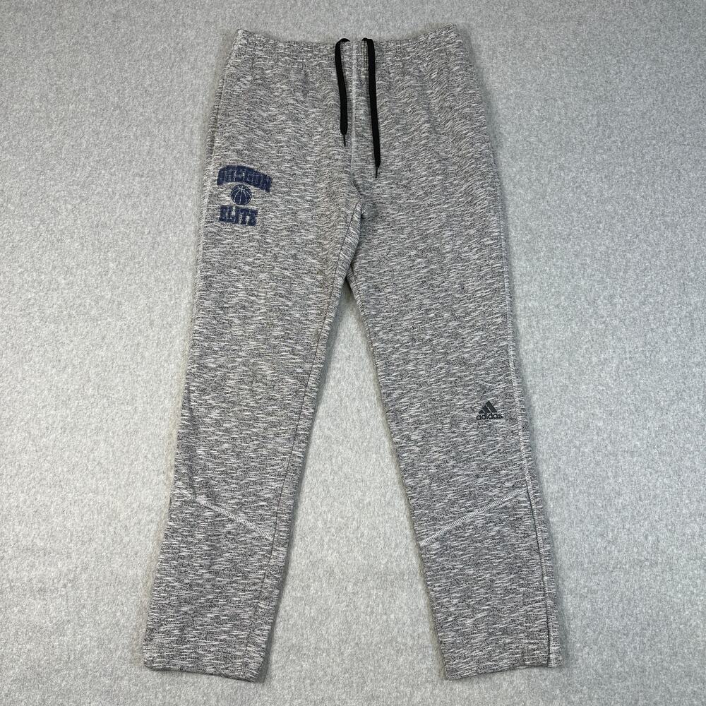 adidas Oregon Elite Fleece Jogger Mens L Gray Super High Rise Tapered Active Gym